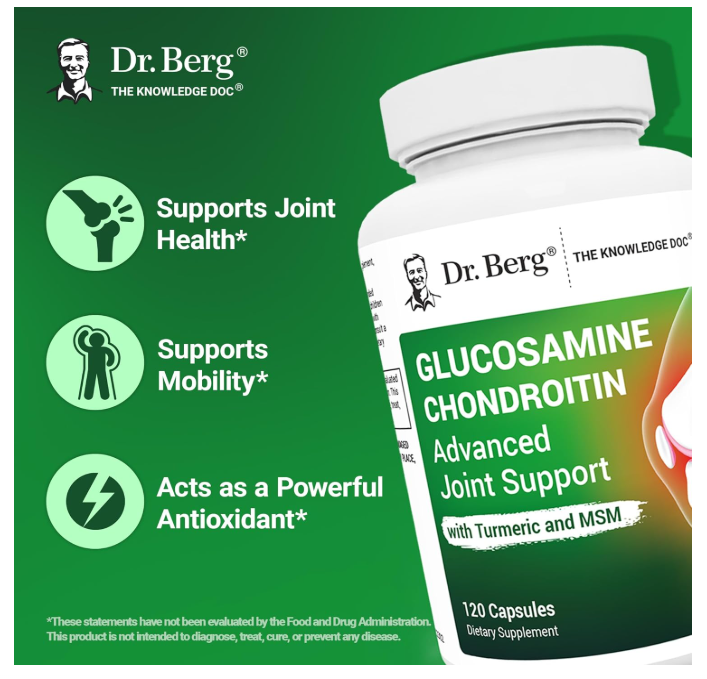 Dr. Berg Glucosamine Chondroitin Advanced Joint Support 120ct