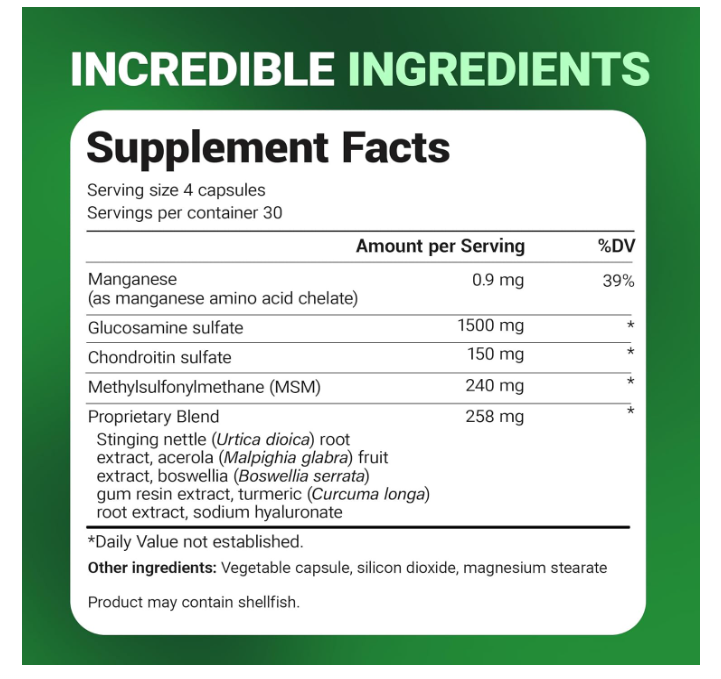 Dr. Berg Glucosamine Chondroitin Advanced Joint Support 120ct