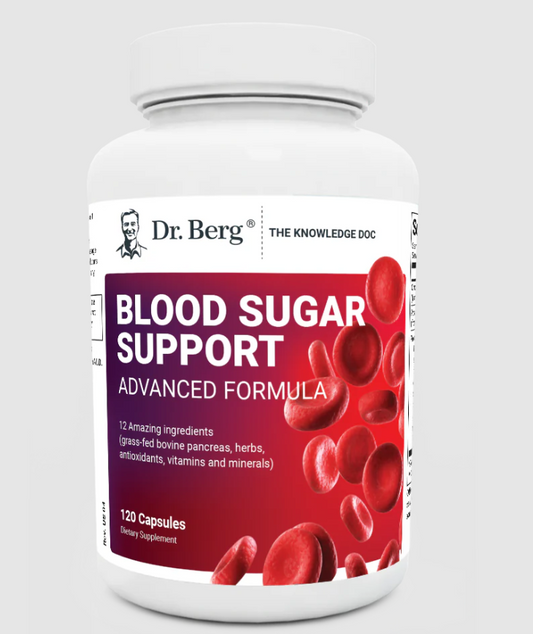 Dr. Berg Blood Sugar Support Advanced Formula with Chromium & Potassium - 120 Capsules