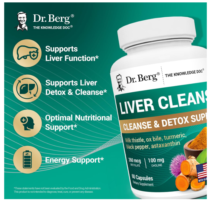 Dr. Berg Liver Cleanse Detox Support - Vegetable Capsules