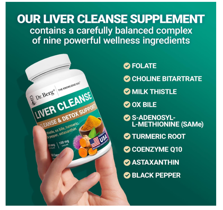 Dr. Berg Liver Cleanse Detox Support - Vegetable Capsules