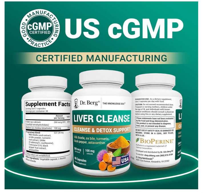 Dr. Berg Liver Cleanse Detox Support - Vegetable Capsules