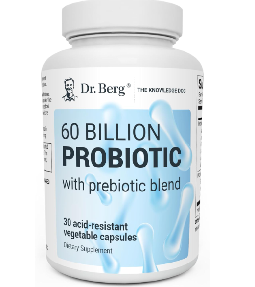 Dr. Berg 60 Billion Probiotic with Prebiotic Blend - 30 Capsule