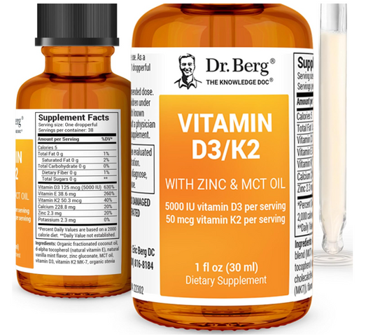 Dr. Berg Vitamin D3 & K2 with Zinc & MCT Oil - 30ML