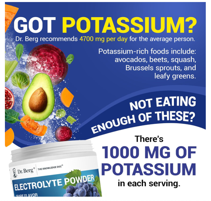 Dr. Berg Electrolyte Powder Grapes 50-Servings
