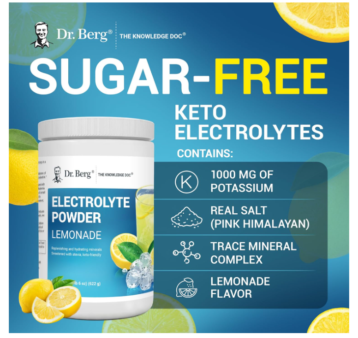 Dr. Berg Electrolyte Powder Lemonade 100-Servings