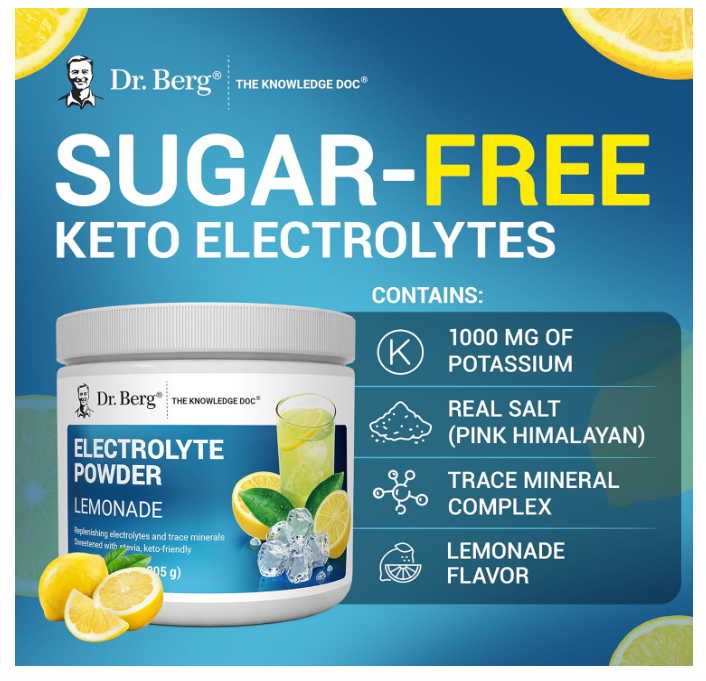 Dr. Berg Electrolyte Powder Lemonade 50-Servings