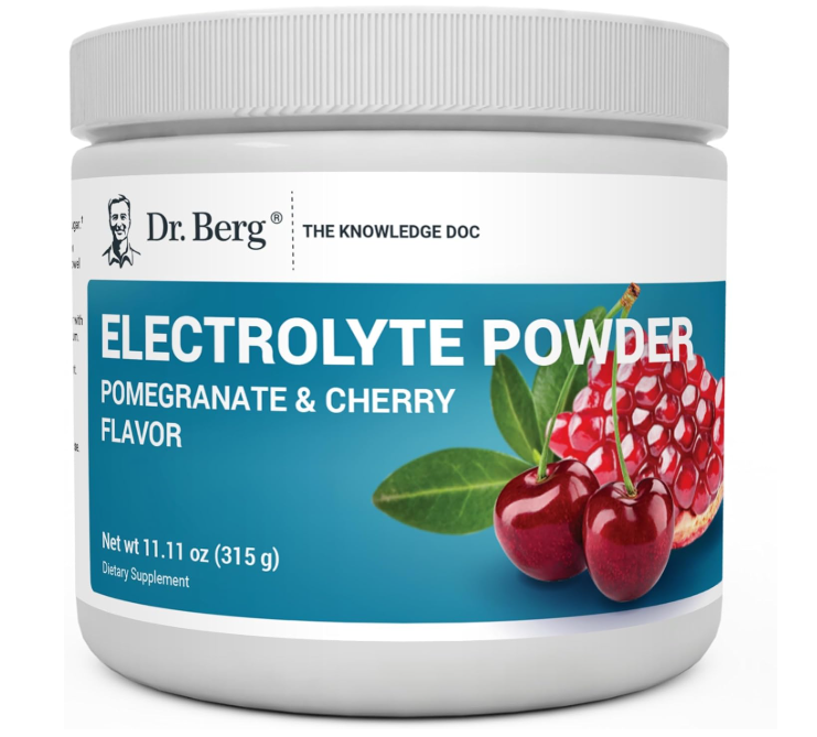 Dr. Berg Electrolyte Powder Pomegranate & Cherry Flavor 50-Servings