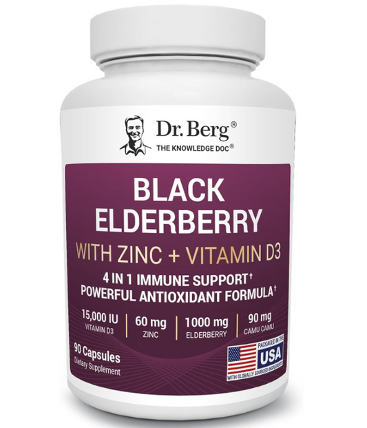 Dr. Berg Advanced Immune Support - Black Elderberry with Camu-Camu - 90 Capsules