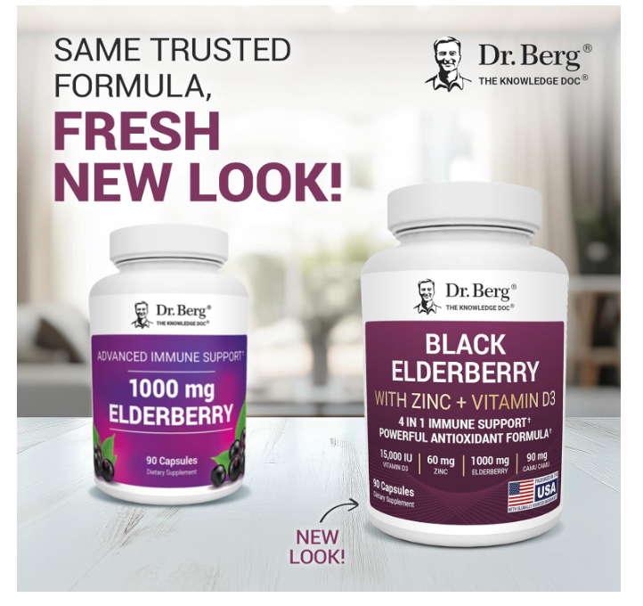 Dr. Berg Advanced Immune Support - Black Elderberry with Camu-Camu - 90 Capsules