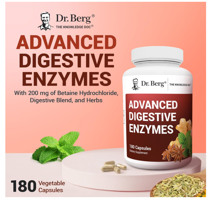 Dr. Berg Advanced Digestive Enzymes - 180 Capsules