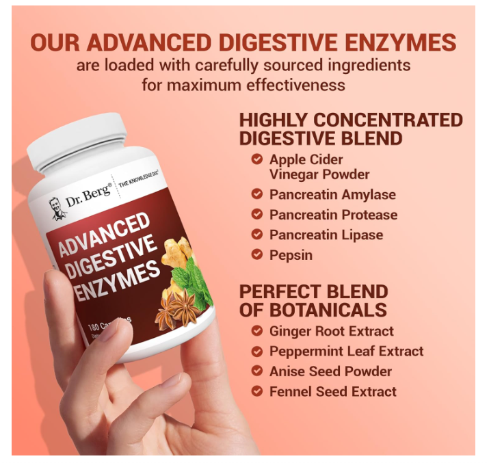 Dr. Berg Advanced Digestive Enzymes - 180 Capsules